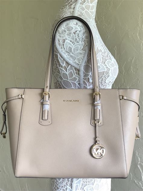 michael kors brandi oyster bag|Michael Kors leather tote.